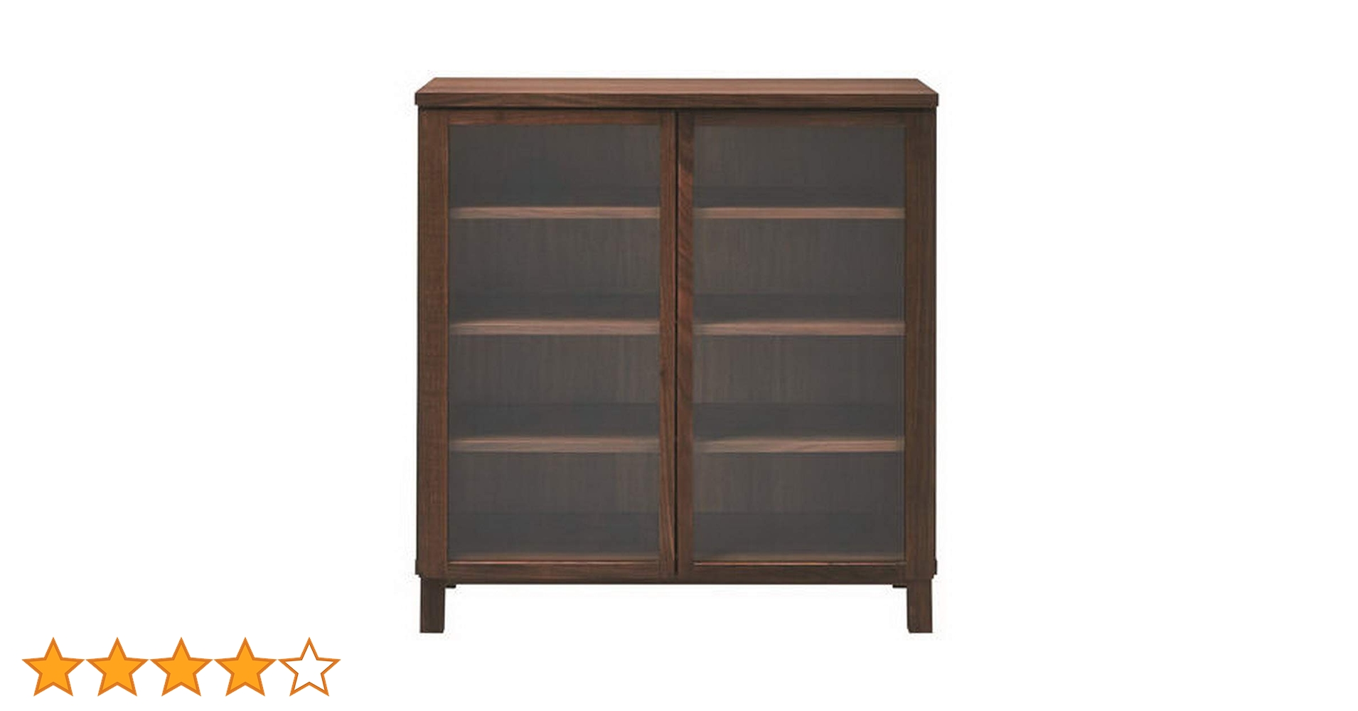 Amazon｜無印良品 ウォールナット材キャビネット・ガラス扉 幅80